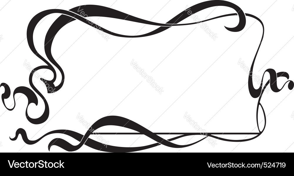 Elegant Black Frame Vector Image