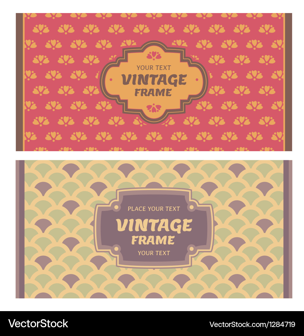 Frames in retro style vector image
