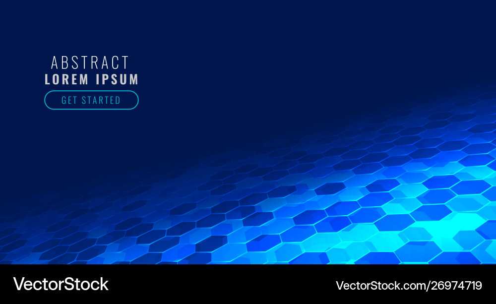 Futuristic digital hexagonal tech pattern vector image