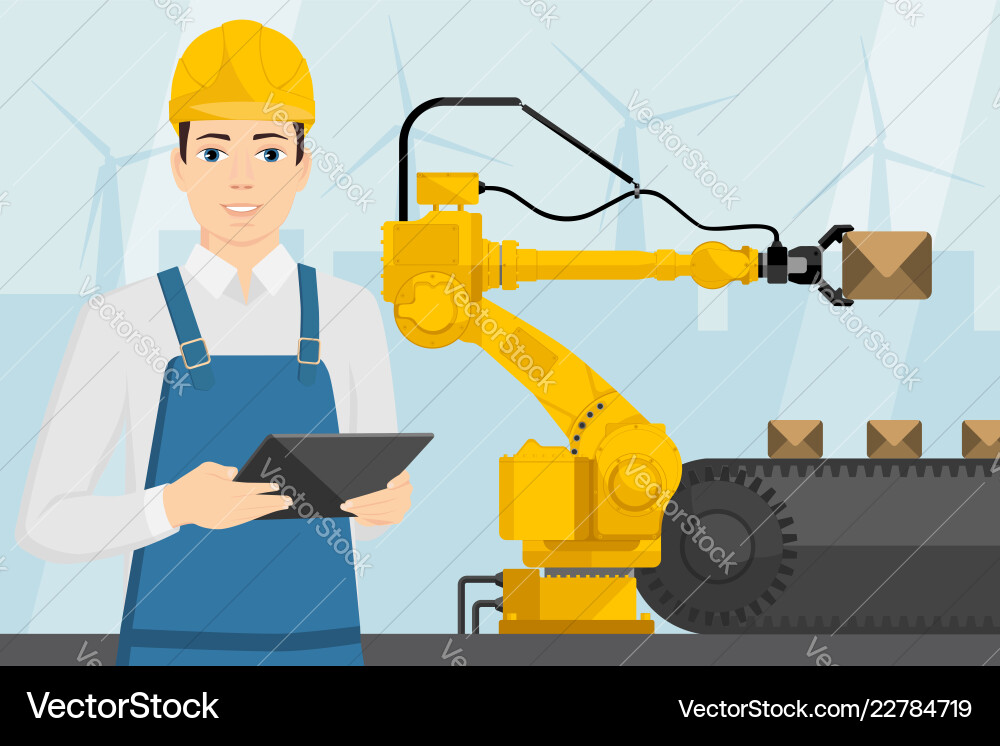 Industrial Automation & IoT Vector Image