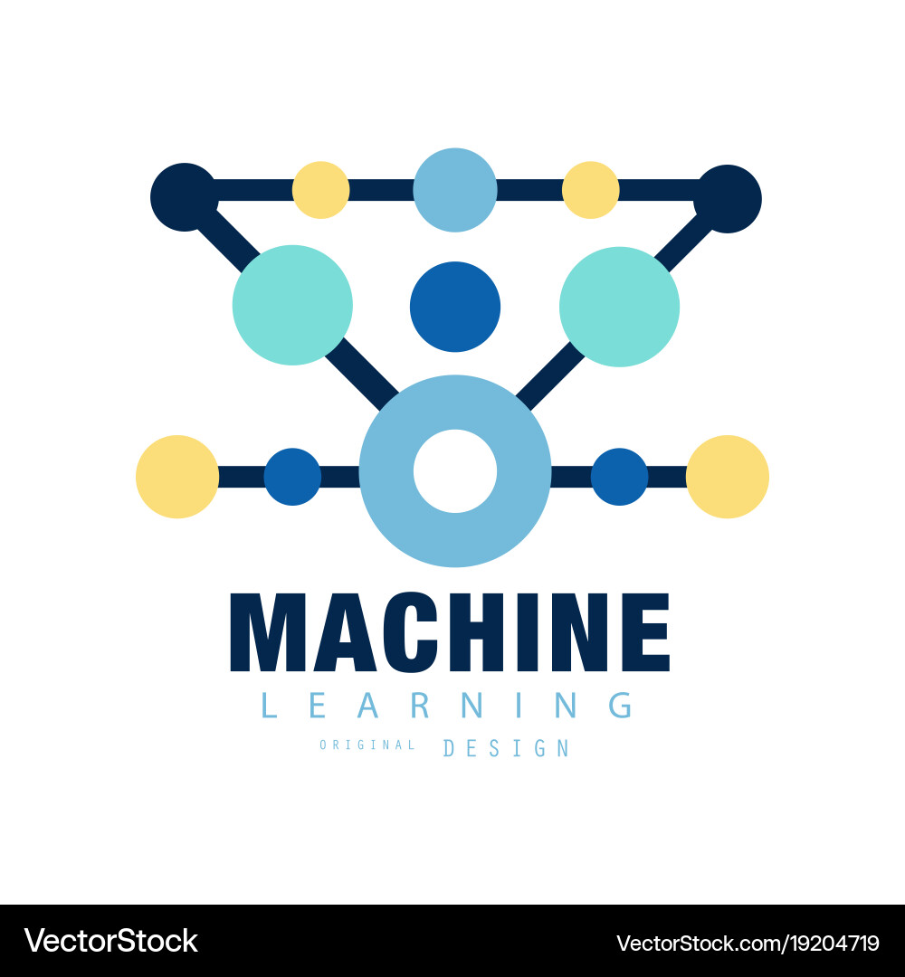 Modern logo of machine learning computer training – Royalty-Free Vector |  VectorStock, image size:1000x1080