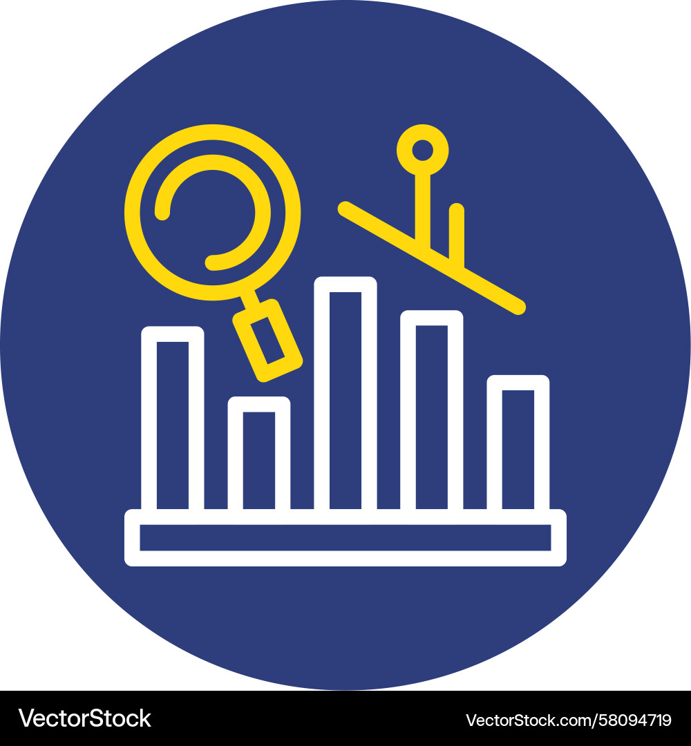 Predictive Analytics Circle Icon Vector Image