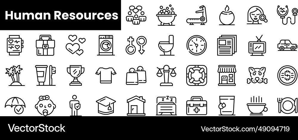 Set of outline human needs icons Set of outline human needs icons vector image