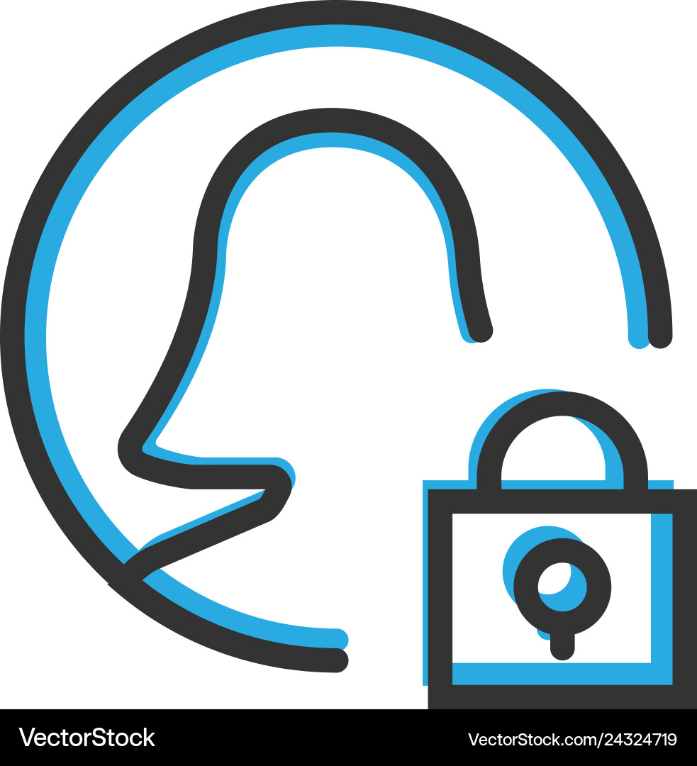 User icon design interaction line User icon design interaction line vector image