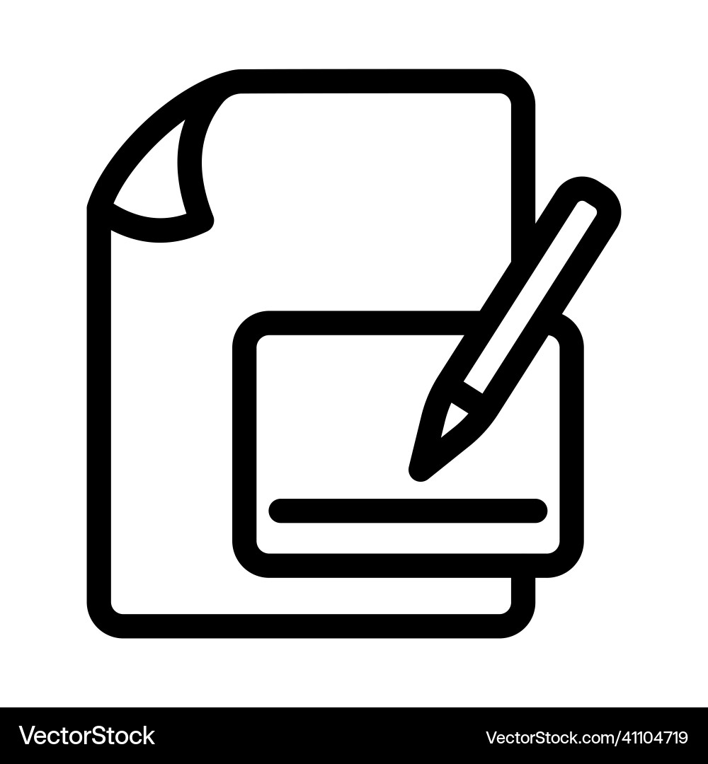 Write document file paper page letter single Vector Image