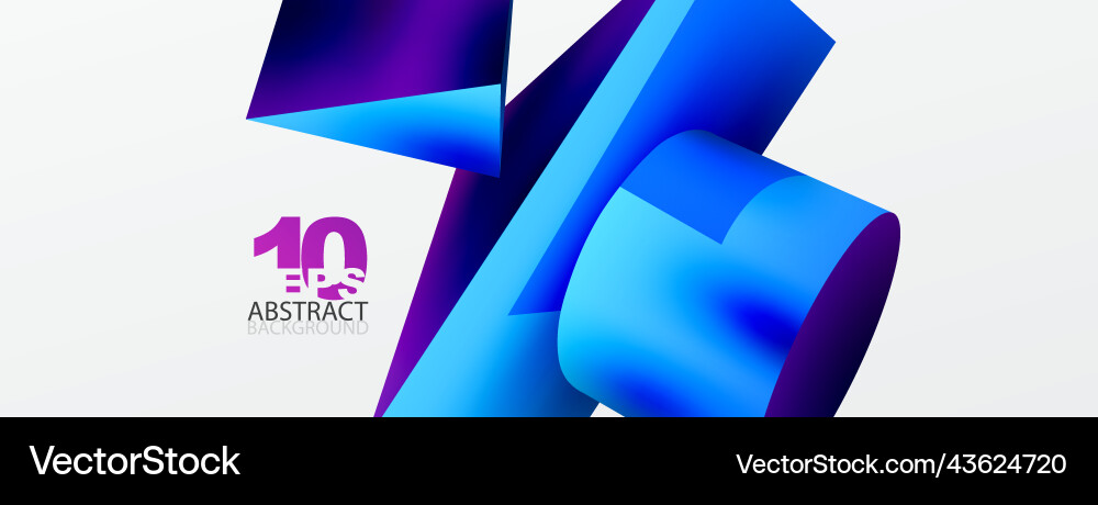 3d abstract background shapes triangle vector image