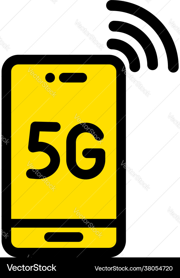 5g color icon in simple style 5g color icon in simple style vector image
