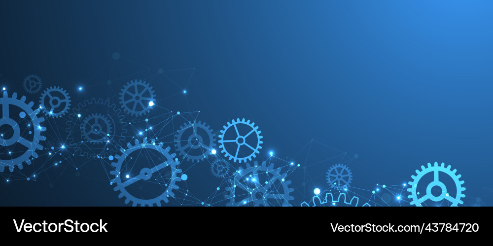 Abstract blue technological background structure Vector Image