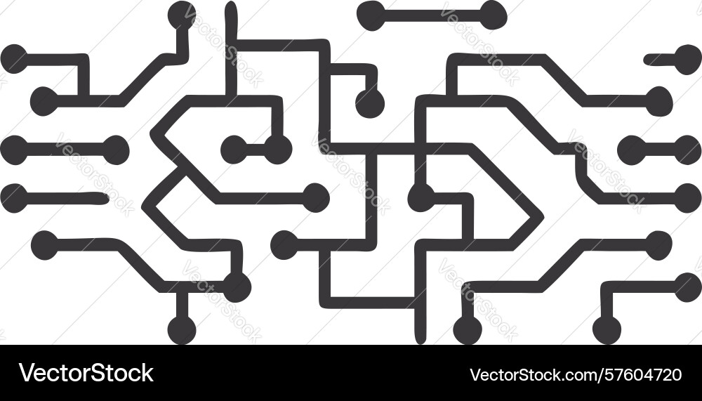 Abstract circuit board tech pattern graphic vector image