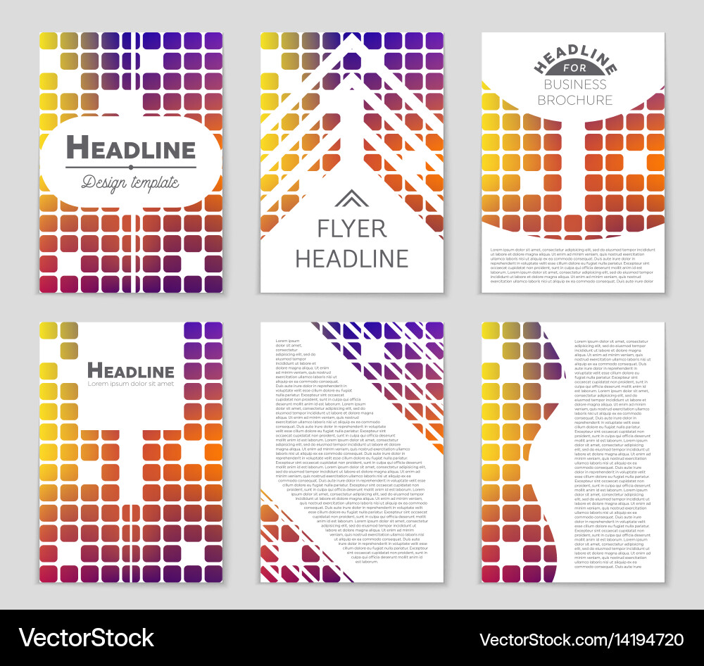 Abstract layout background set for art Vector Image
