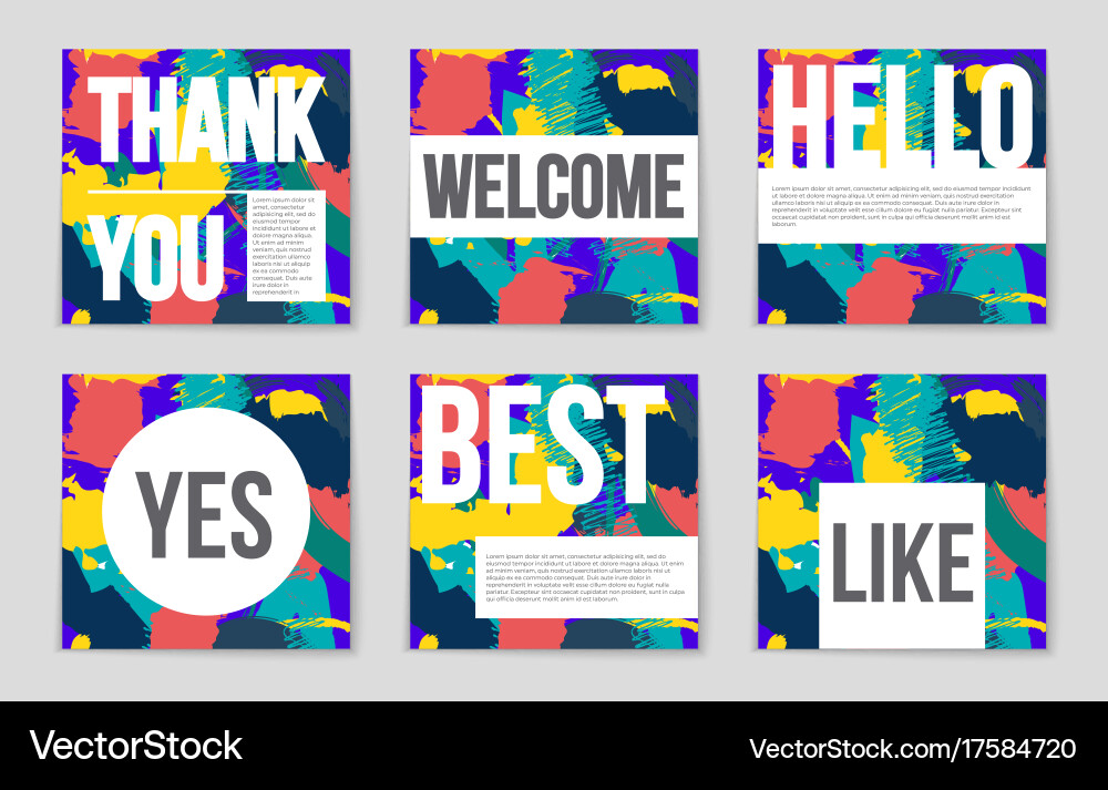 Abstract layout background set for art Vector Image