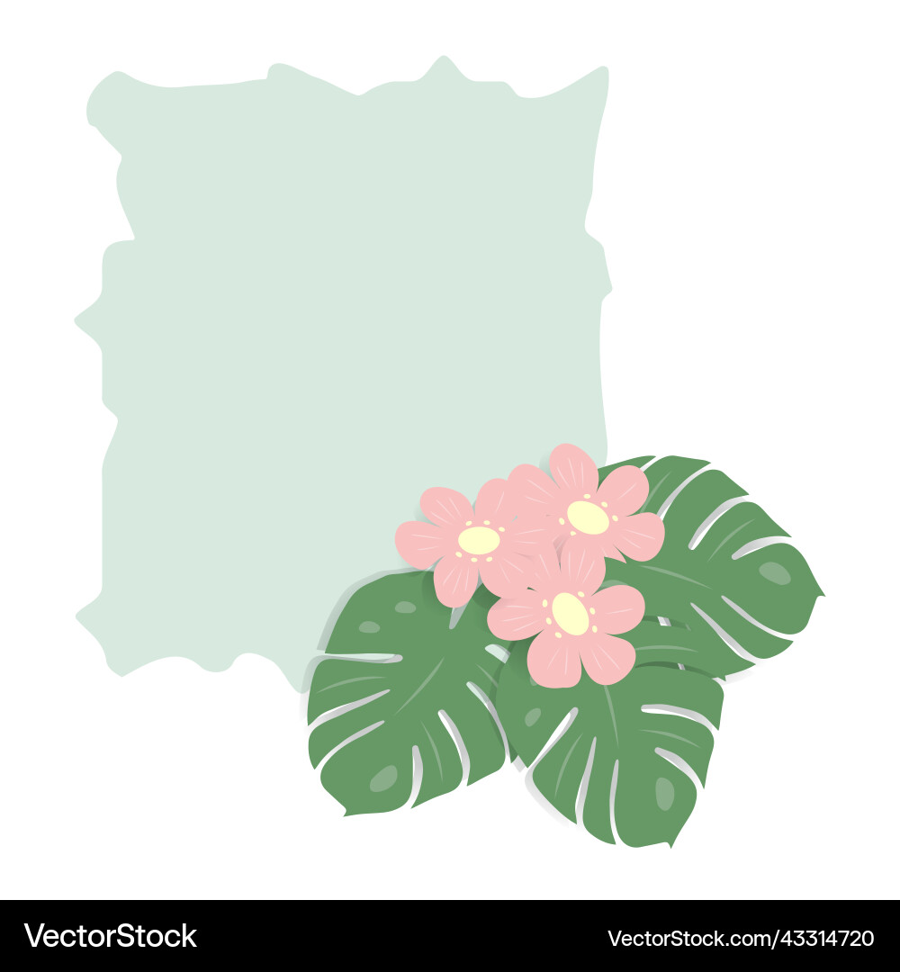 Abstract rectangular frame with an image Vector Image