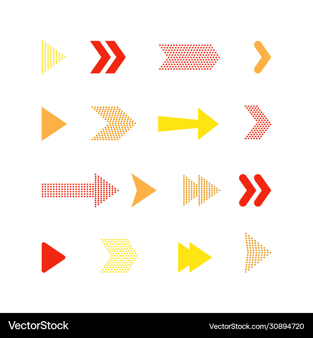 Arrow icons set or button in modern simple Arrow icons set or button in modern simple vector image