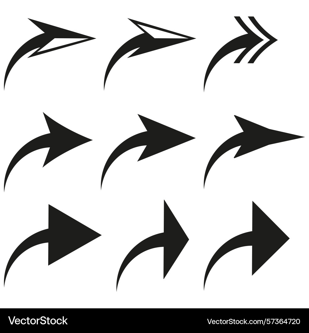 Arrow movement icons direction pointer symbols Arrow movement icons direction pointer symbols vector image