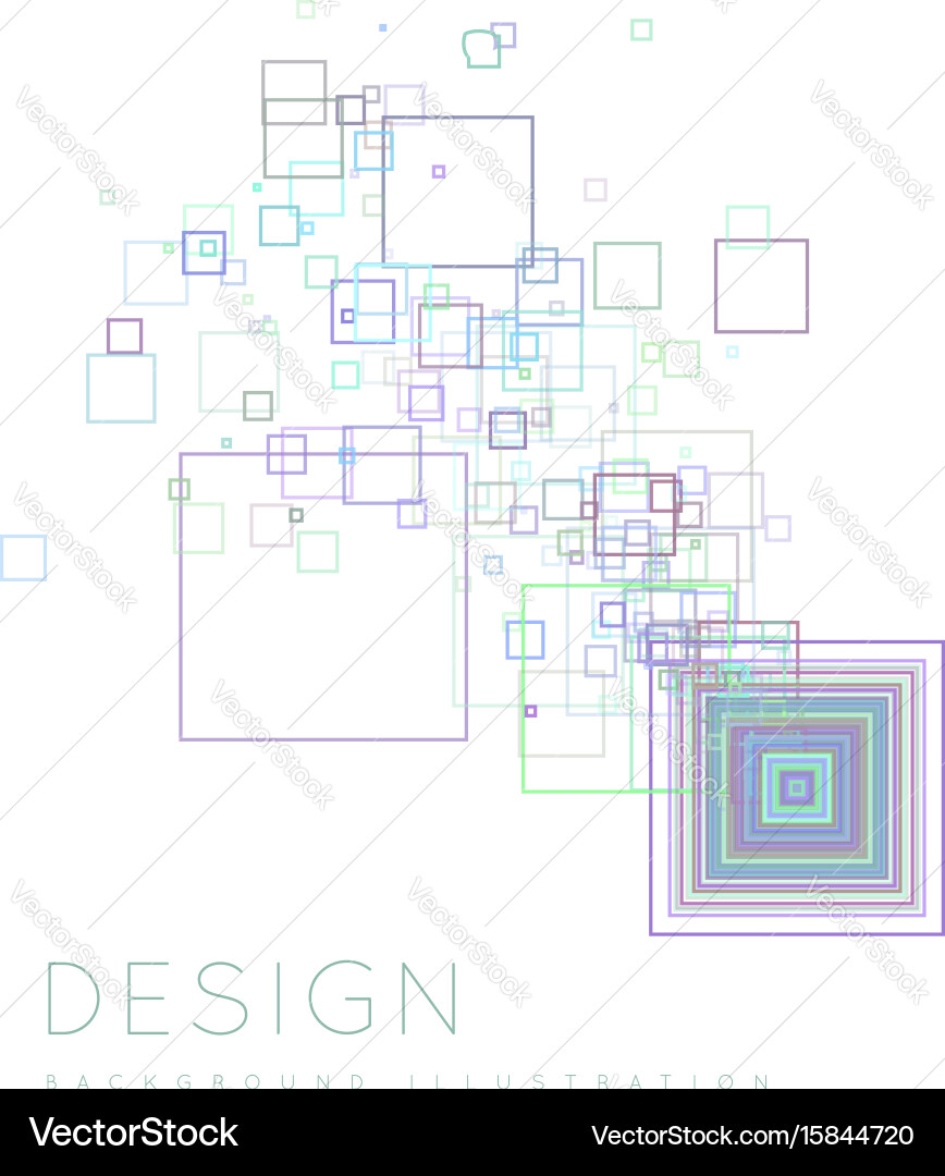 Background of the squares in a modern style vector image