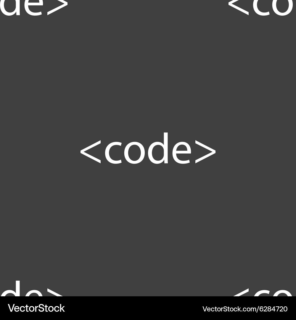 Code sign icon programming language symbol Vector Image