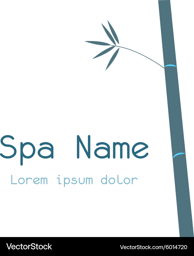 Colored background with text and spa icons Vector Image