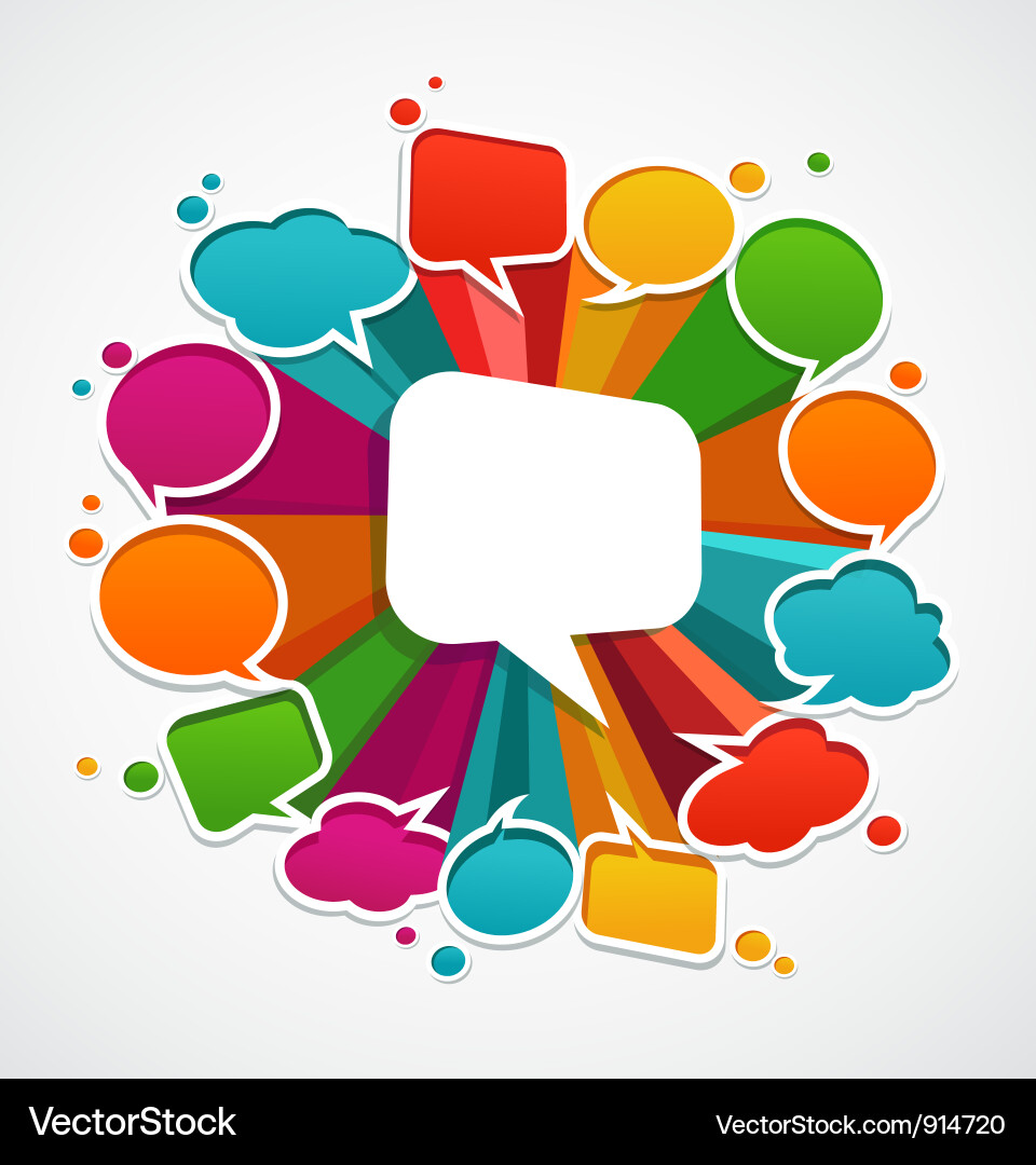Colorful Speech Bubbles Background Vector Image