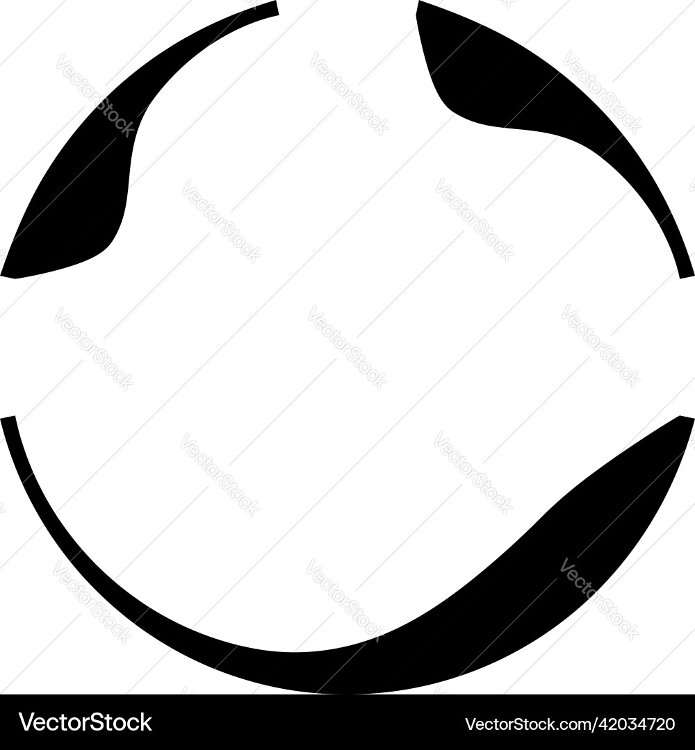 Concentric radial lines circles icon segmented Vector Image