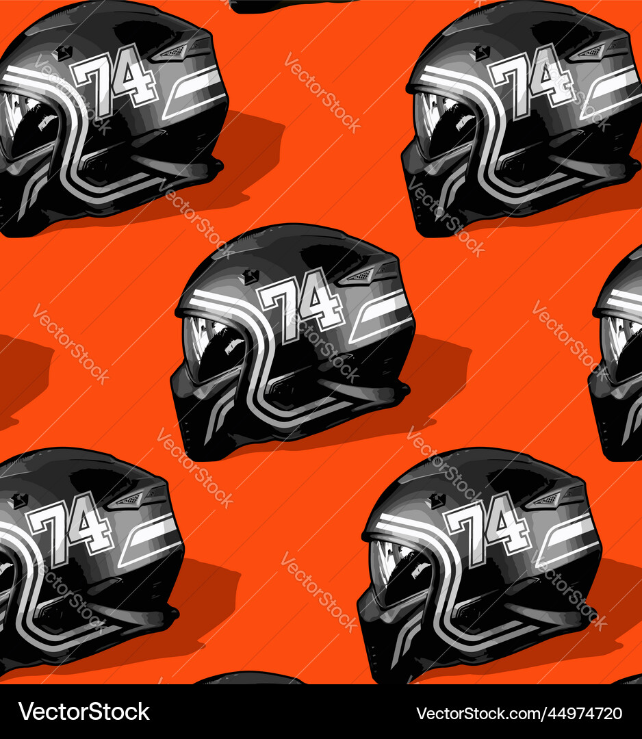 Cool helmet pattern side view Cool helmet pattern side view Vector Image
