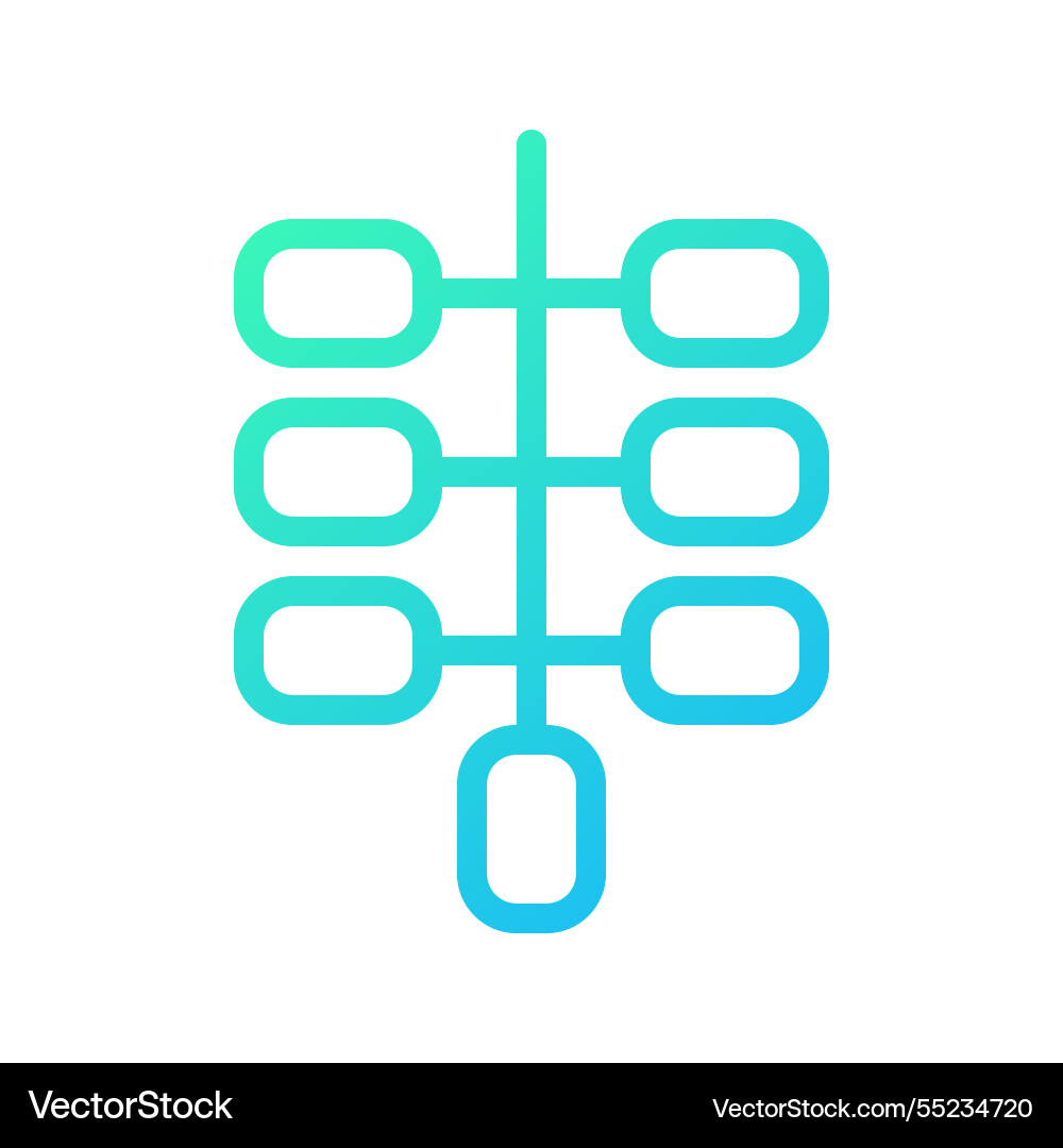 Flowchart with gradient style minimal icon Flowchart with gradient style minimal icon vector image