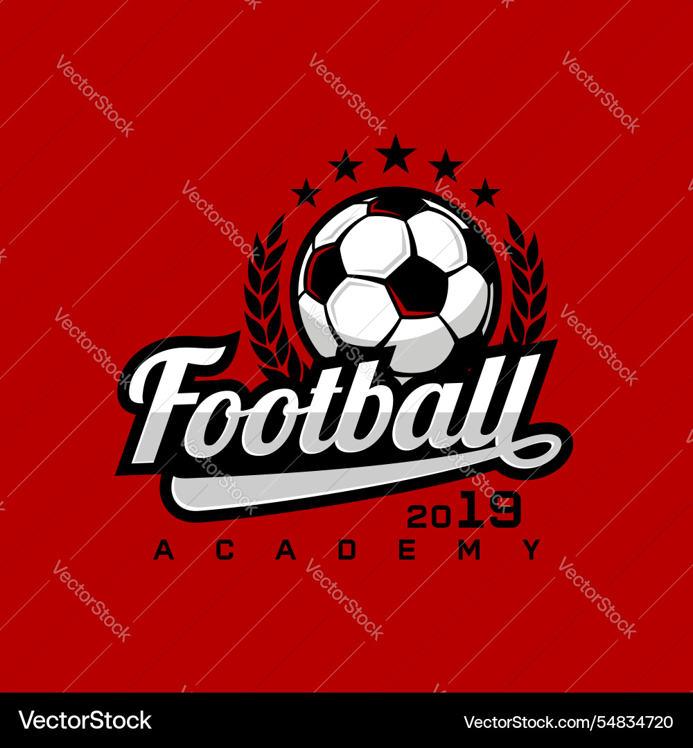 Fußball Akademie Badge Logo Design Template Sport Fußball Akademie Badge Logo Design Template Sport Vektorbild