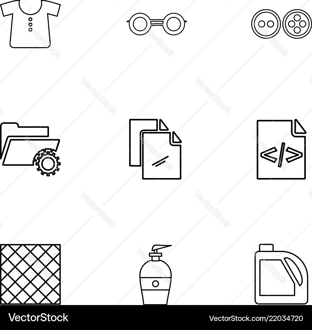 Garmets code folder hardware tools labour vector image
