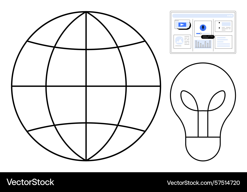 Global connectivity and innovation with data Global connectivity and innovation with data vector image