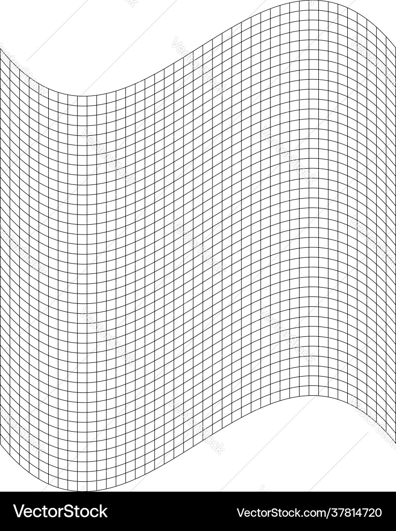Grid mesh lattice grating with distort deform Vector Image
