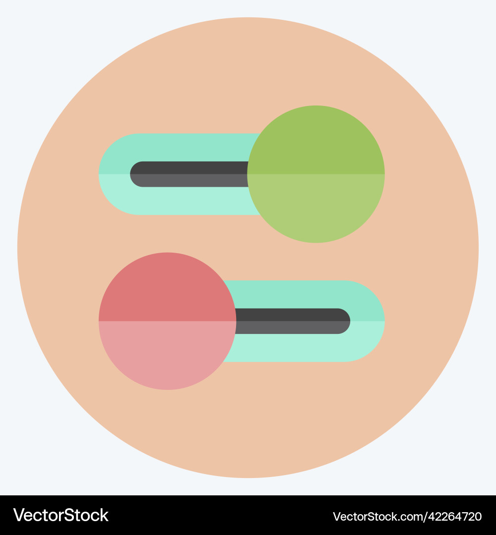 Icon multiple switches suitable for web interface Vector Image
