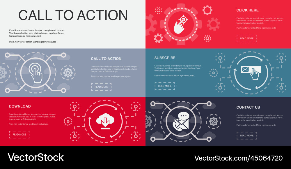 Marketing Call To Action Buttons vector image
