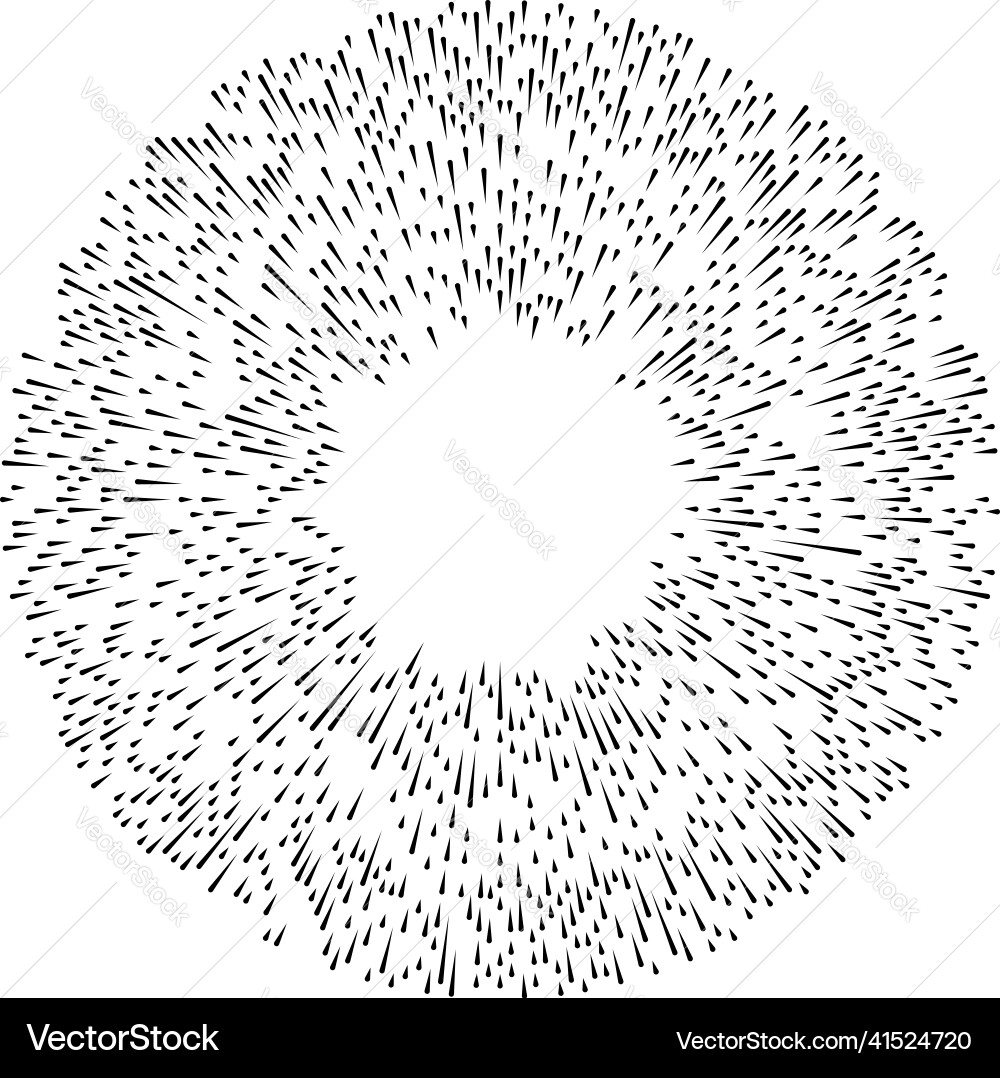 Radial radiating circular concentric lines element Radial radiating circular concentric lines element vector image