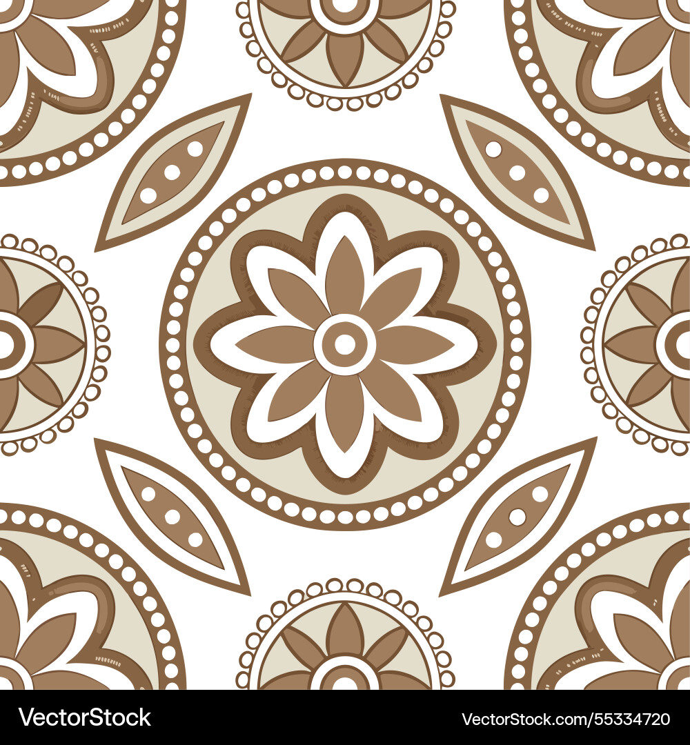 Retro bohemian seamless pattern with eclectic Vector Image