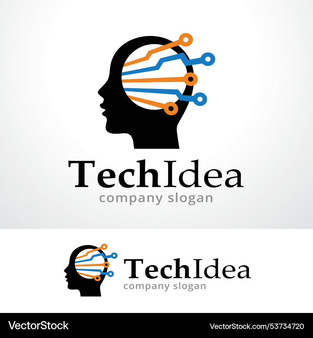Technische Idee Logo Vorlage Design Emblem Technische Idee Logo Vorlage Design Emblem vektorbild