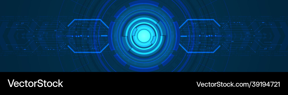 Abstract overlap circle digital background smart Abstract overlap circle digital background smart vector image