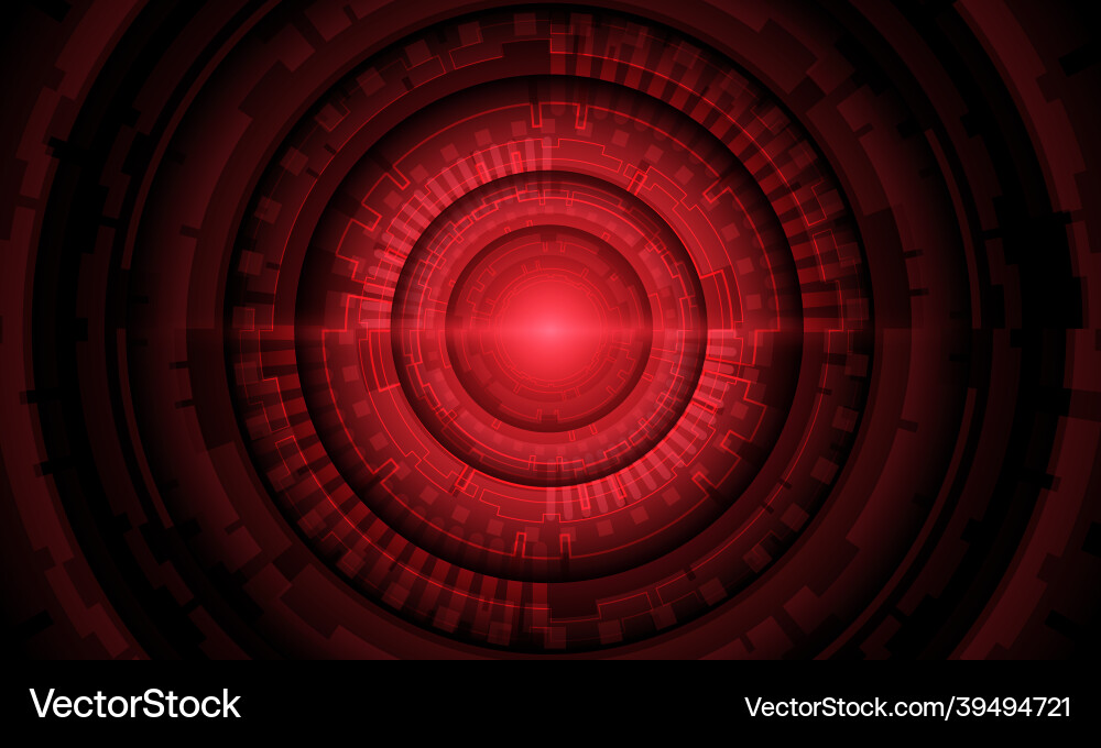 Abstract red system circle circuit cyber Abstract red system circle circuit cyber vector image