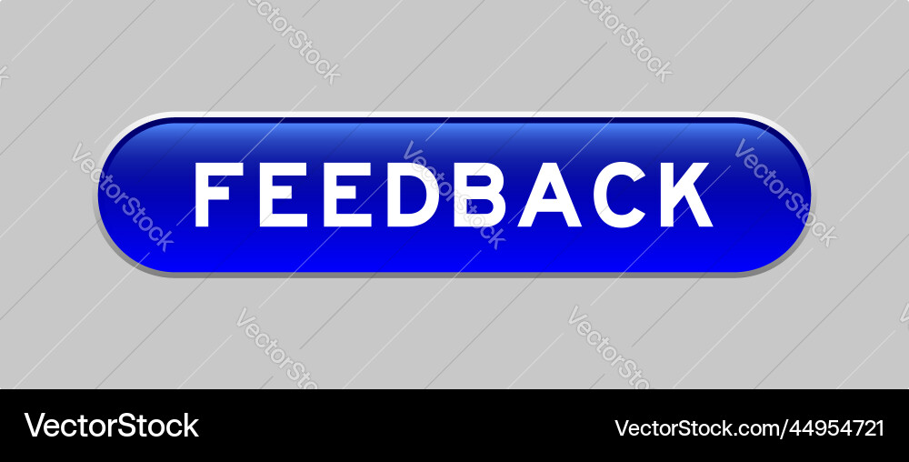 Blue color capsule shape button with word Blue color capsule shape button with word vector image