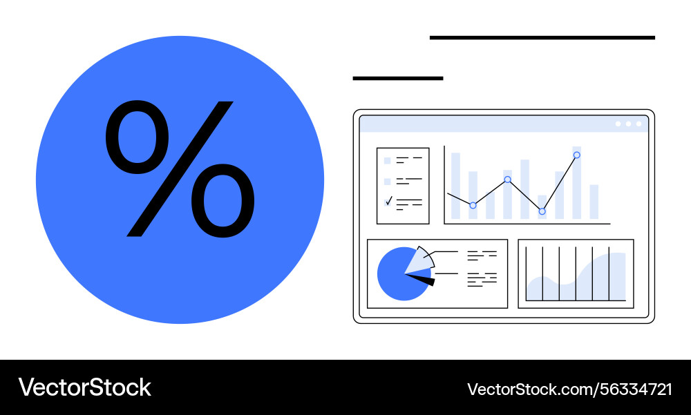 Data Analytics Dashboard vector image