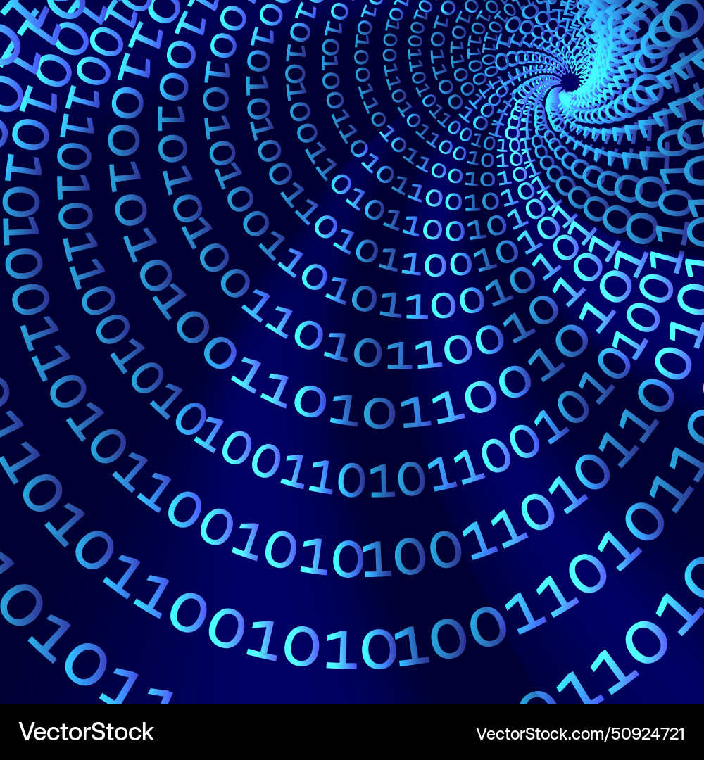 Digital information flow Digital information flow vector image