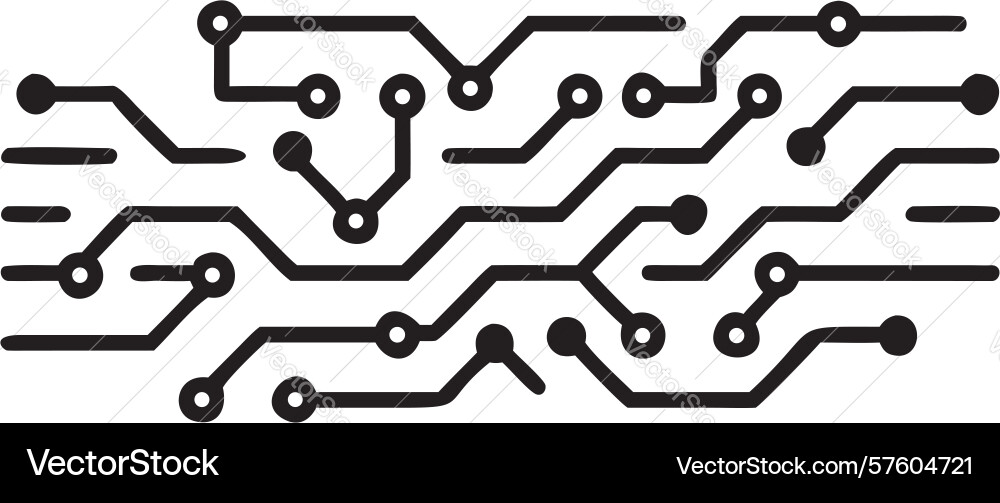 Modern abstract circuit board tech pattern vector image
