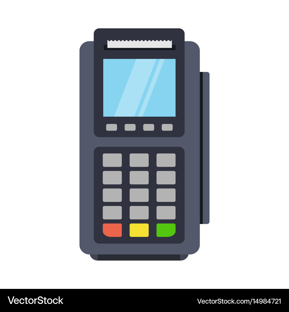 POS Terminal Payment Icon Vector Image