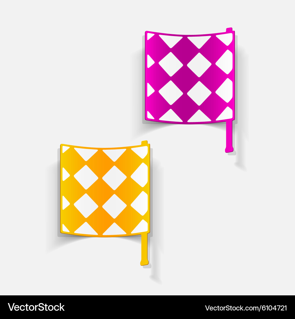 Realistic design element linesman flag Vector Image