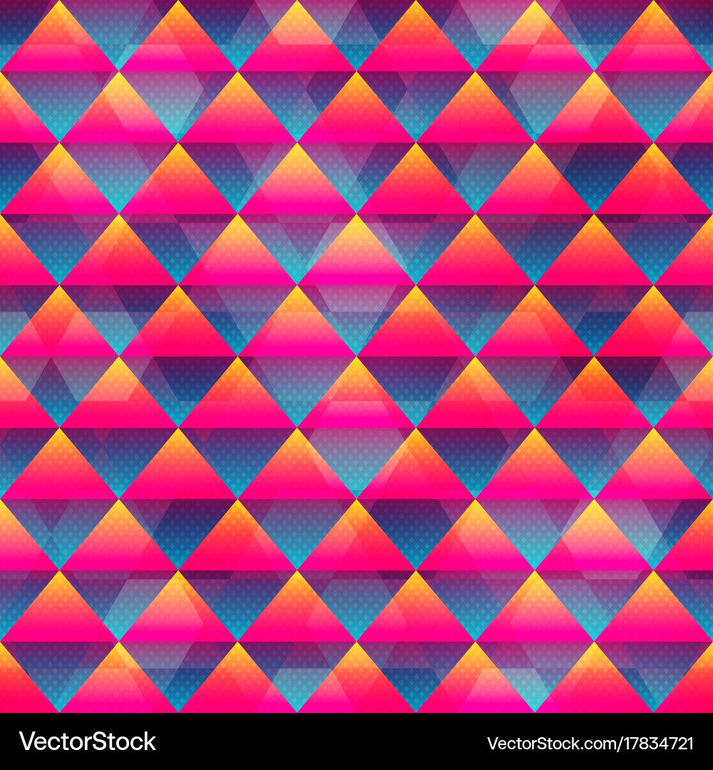 Red triangle seamless pattern vector image
