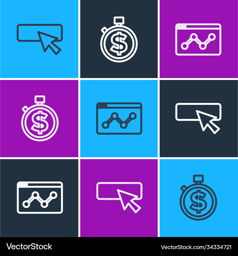 Set line ui oder ux design website statistic Set line ui oder ux design website statistic vektorbild
