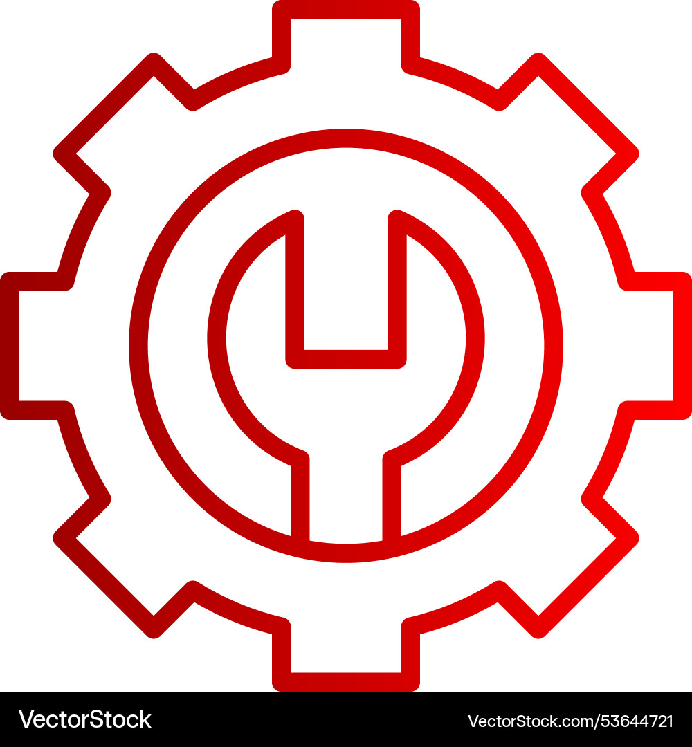 Setting line gradient icon Vector Image