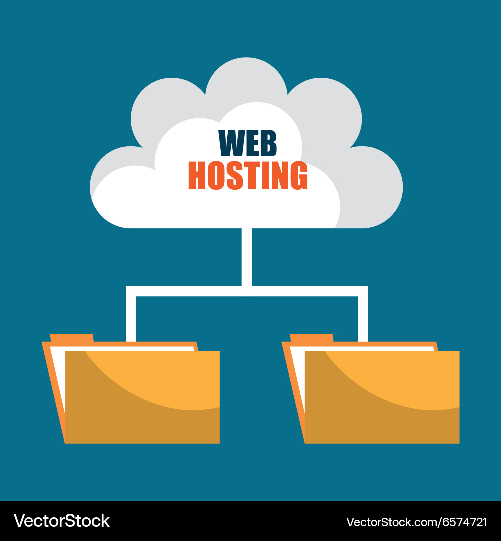 Web housting and technology design vector image