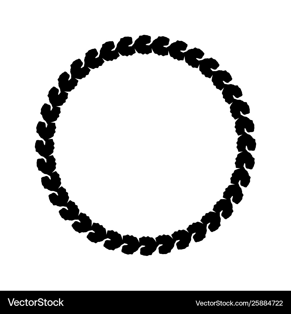 Abstract circle leaf shape border frame design Vector Image