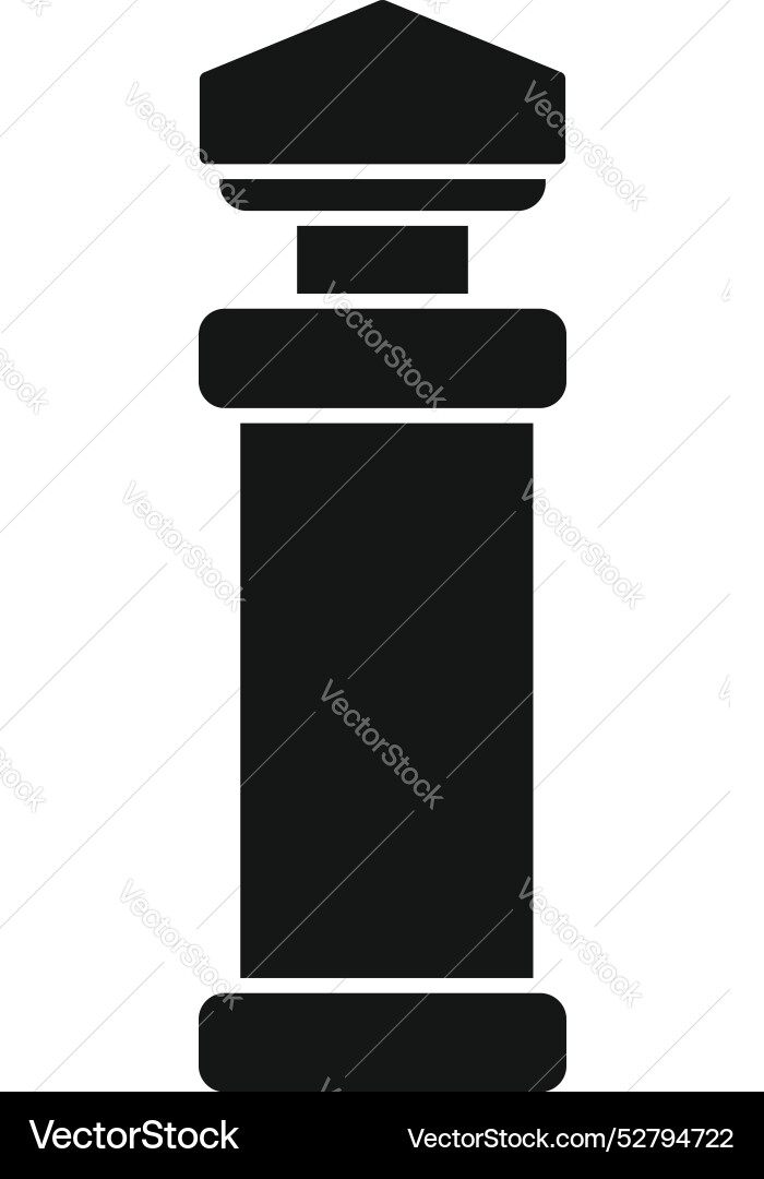 Ancient column representing classical architecture vector image