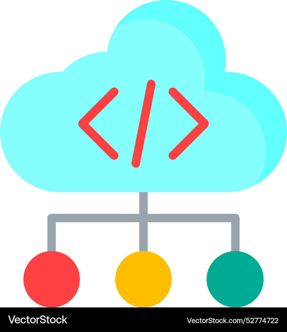 Cloud coding icon design Vector Image