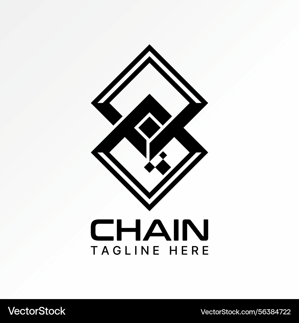 Connetct two rectangular top down like block chain Connetct two rectangular top down like block chain vector image